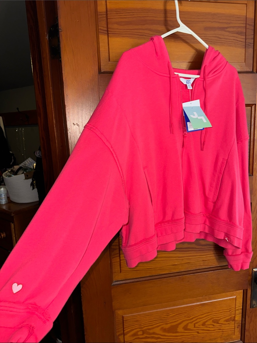 JoyLab Hot Pink Hooded Pullover Sweatshirt - Picture 3 of 3